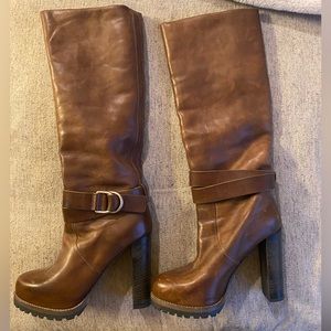 Brucello cucinelli dark leather boots